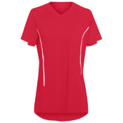 Ladies Fitted Two Color Block V-Neck Jersey Ladies Fitted Two Color Block V-Neck Jersey