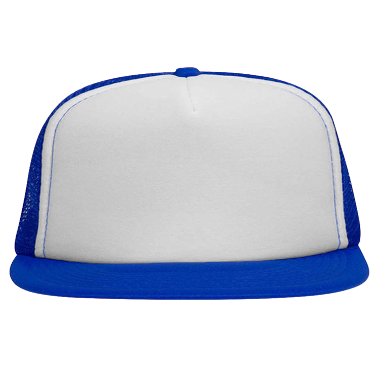 Foam Front Flat Bill Trucker | Cap 132-1037 Foam Front Flat Bill Trucker | Cap 132-1037