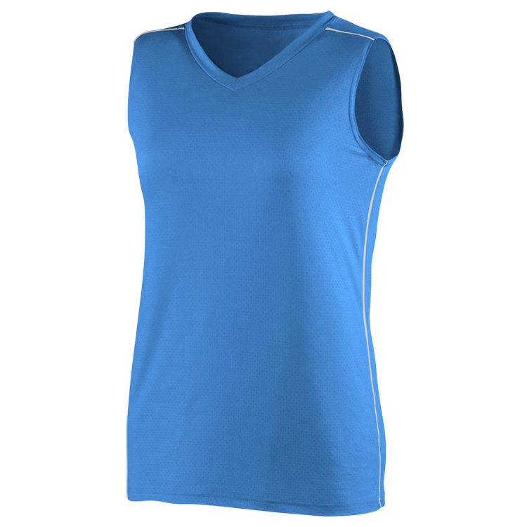 Girls VNeck Sleeveless Softball Jersey