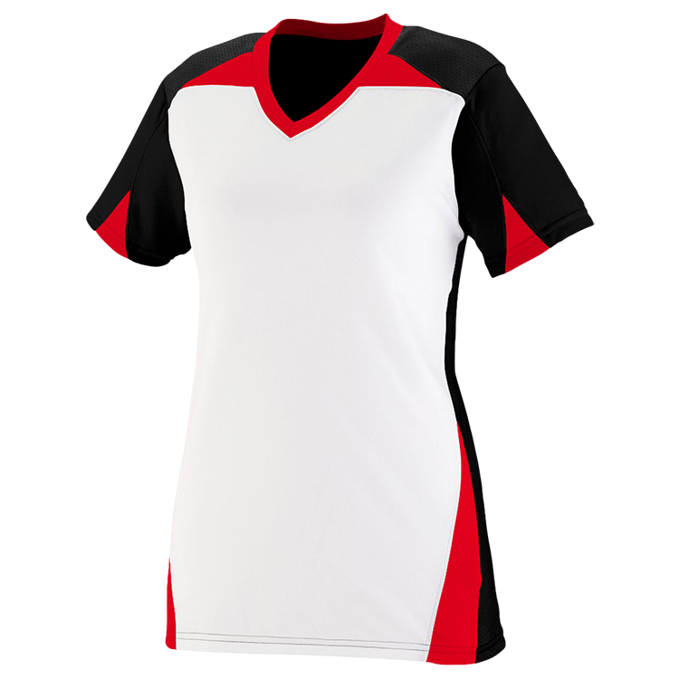 Ladies VNeck Three Toned Softball Jersey