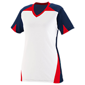 Girls V-Neck Three Toned Softball Jersey Girls V-Neck Three Toned Softball Jersey