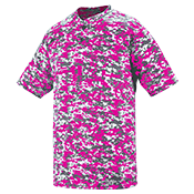 Youth Digi Camo Wicking Two-Button Jersey Youth Digi Camo Wicking Two-Button Jersey