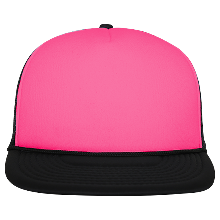 Order Embroidered Hat | Unisex Flat Bill Neon Foam Trucker Decky Hat 222