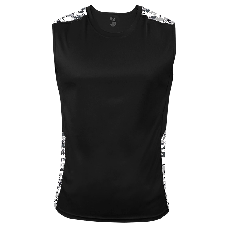 Adult Sleeveless Digital Camouflage Compression T-Shirt