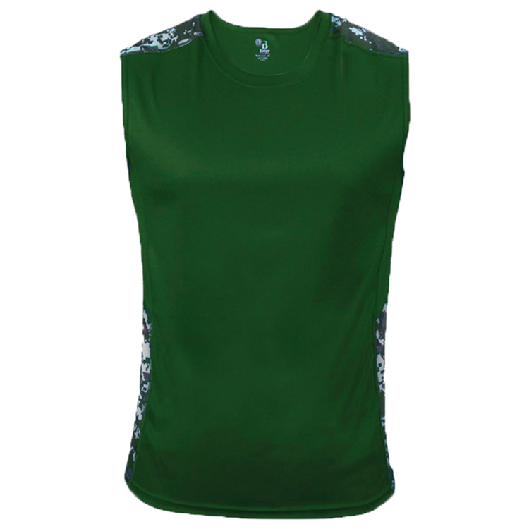 Adult Sleeveless Digital Camouflage Compression T-Shirt