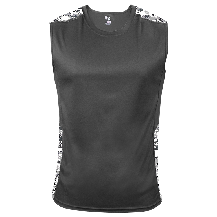 Adult Sleeveless Digital Camouflage Compression T-Shirt