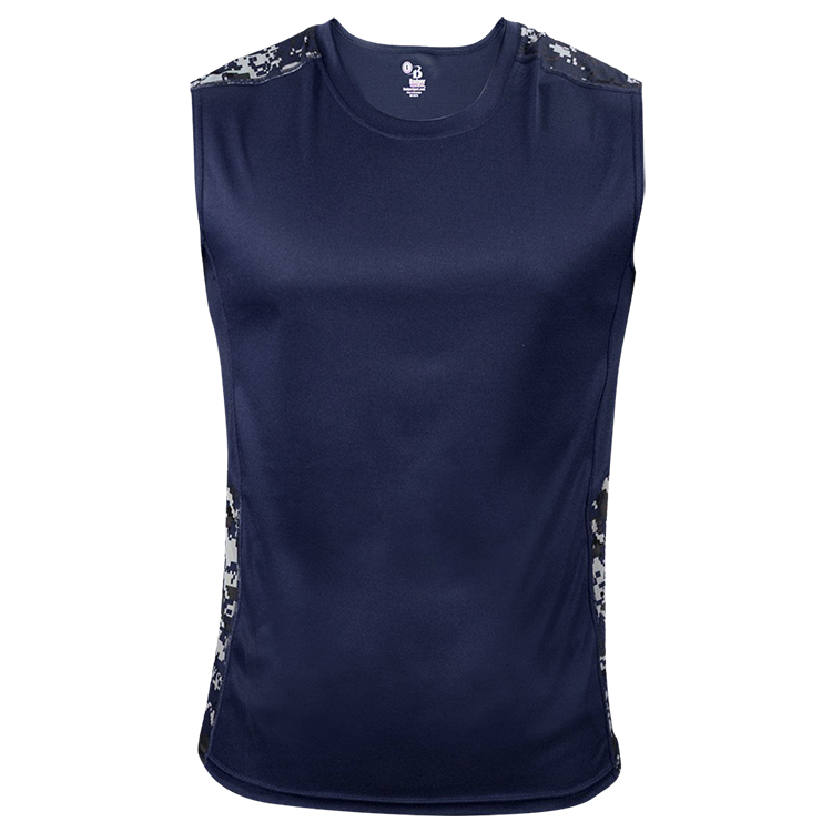 Adult Sleeveless Digital Camouflage Compression T-Shirt