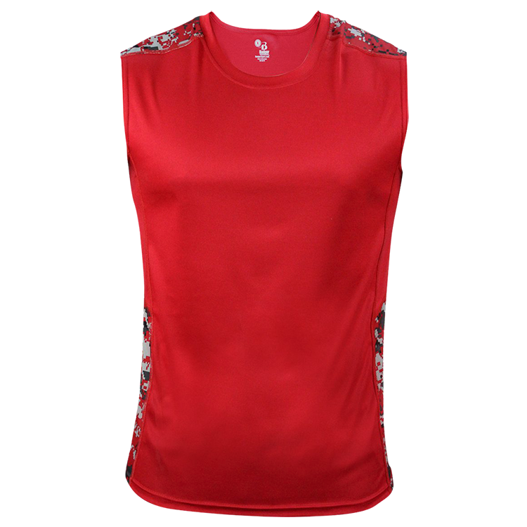 Adult Sleeveless Digital Camouflage Compression T-Shirt Adult Sleeveless Digital Camouflage Compression T-Shirt