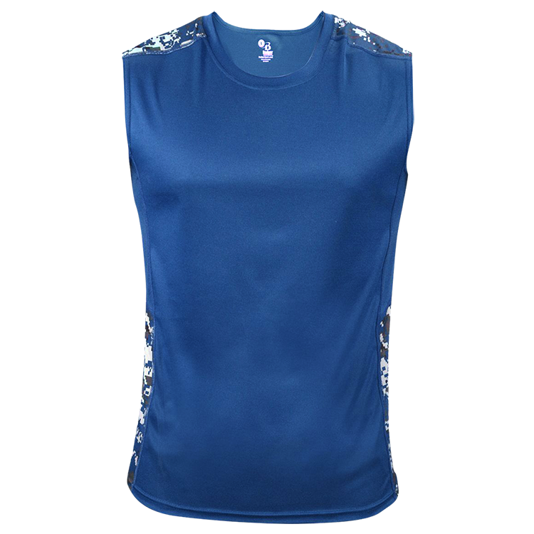 Adult Sleeveless Digital Camouflage Compression T-Shirt