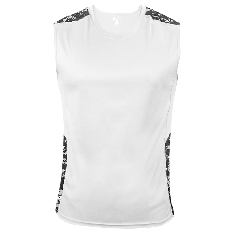 Adult Sleeveless Digital Camouflage Compression T-Shirt