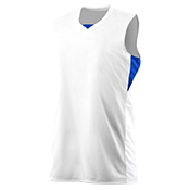 white sleeveless jersey