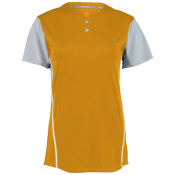Create Custom Printed Baseball Jersey | Womens Russell Athletic Two-Button Baseball Jersey 