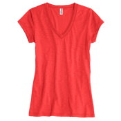 Junior Ladies Slub V-Neck Tee Junior Ladies Slub V-Neck Tee