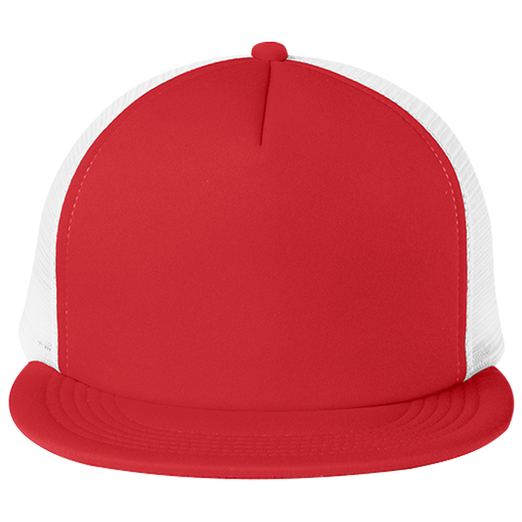 Neon Flat Bill Snapback Trucker Cap 