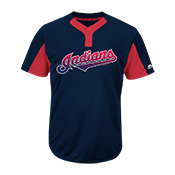 Youth Indians Two-Button Jersey - Indians-MAIY83