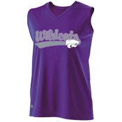 DISCONTINUED Kansas State Wildcats Girls Sleeveless Softball Jersey