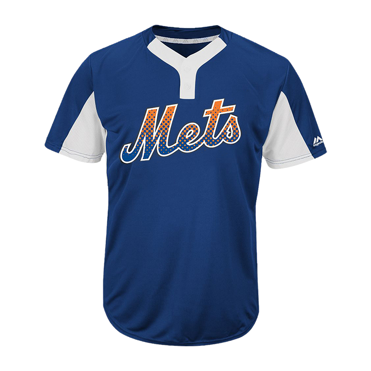 Custom Mets TwoButton Jersey MetsMAI383