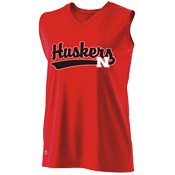 DISCONTINUED Nebraska Huskers Girls Sleeveless Softball Jersey