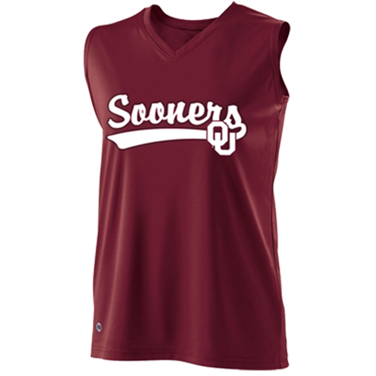 DISCONTINUED Oklahoma Sooners Ladies Sleeveless Softball Jersey