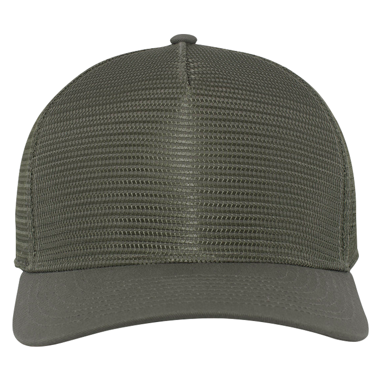 Order Screen Printed Cap | Unisex Pacific Headwear 5 Panel Mesh Overlay Trucker Snapback