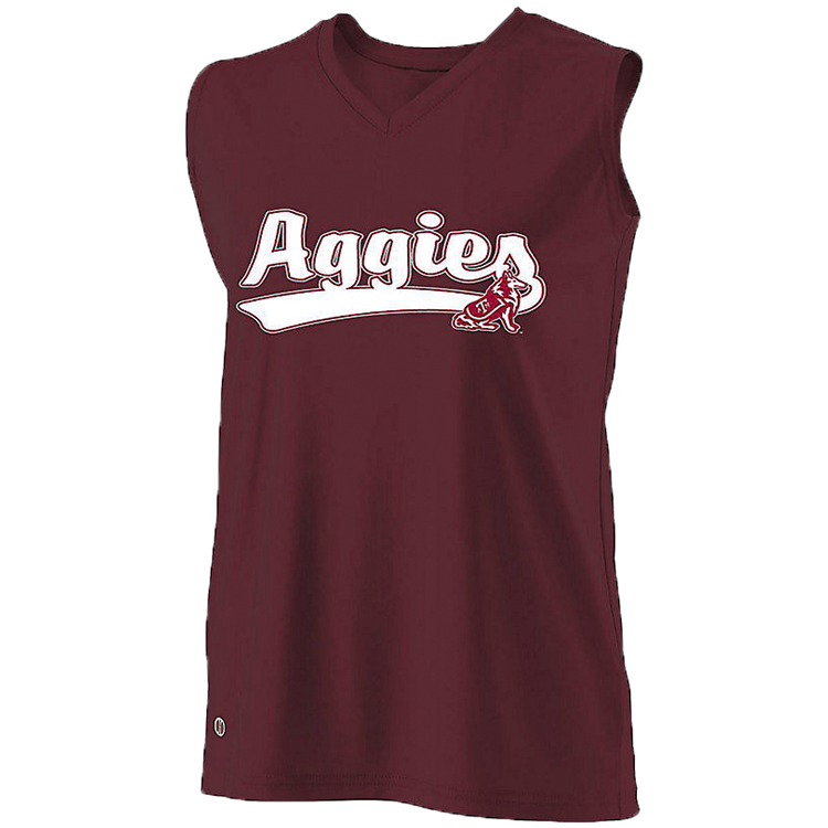 Texas A & M Aggies Girls Sleeveless Softball Jersey