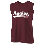 Texas A & M Aggies Girls Sleeveless Softball Jersey