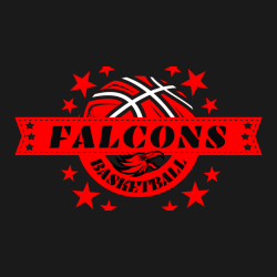 Basketball Falcons - Basketball T-shirt Design  T-Shirt Design - 764