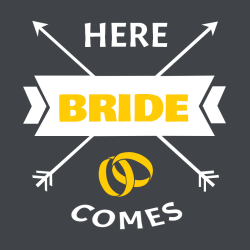 Bride Here Comes - Wedding T-shirt Design T-Shirt Design - 497