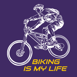 Biking Is My Life - Biking T-shirts Design T-Shirt Design - 2149