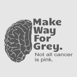 Make Way For Grey. Not All Cancer Is Pink. - Cancer Awareness T-shirt Design T-Shirt Design - 1135