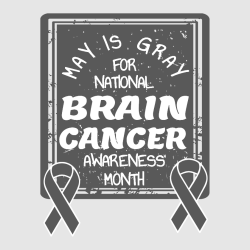 May Is Gray For National Brain Cancer Awareness Month - Cancer Awareness T-shirt Design T-Shirt Desi