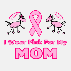 I Wear Pink For My Mom - Cancer Awareness T-shirt Design T-Shirt Design - 1057