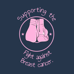 Supporting The Fight Against Breast Cancer. - Cancer Awareness T-shirt Design T-Shirt Design - 1052