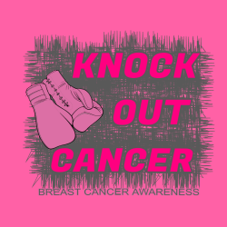 Knock Out Cancer Breast Cancer Awareness - Cancer Awareness T-shirt Design T-Shirt Design - 1034