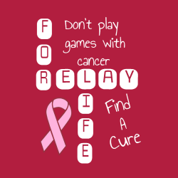 Don't Play Games With Cancer For relay life Find A Cure - Cancer Awareness T-shirt Design T-Shirt De