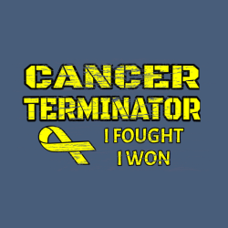Cancer Terminator I Fought I Won - Cancer Awareness T-shirt Design T-Shirt Design - 1111