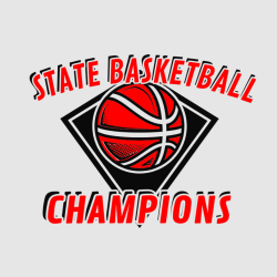 State Basketball Champions - Basketball T-shirt Design T-Shirt Design - 1349