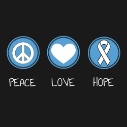 Peace Love Hope - Cancer Awareness T-shirt Design T-Shirt Design - 1051