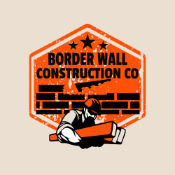 Border Wall Construction Co - Construction T-shirt Design T-Shirt Design - 1022