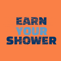 Earn Your Shower - Fitness T-shirt Design T-Shirt Design - 1496