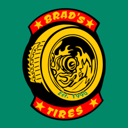 Est. 1990 Brad's Tires - Mechanic T-shirt Design T-Shirt Design - 825
