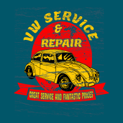 Great Service And Fantastic Prices Vw Service & Repair - Mechanic T-shirt Design T-Shirt Design 
