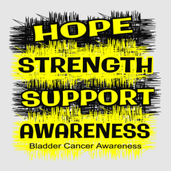 Hope Strength Support Awareness Bladder Cancer Awareness - Cancer Awareness T-shirt Design T-Shirt D