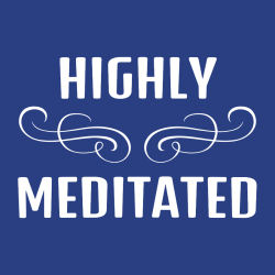 Highly Meditated - Yoga T-shirt Design T-Shirt Design - 2122