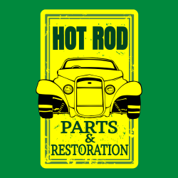 Hot Rod Parts & Restoration - Mechanic T-shirt Design T-Shirt Design - 1006