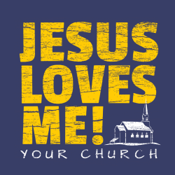 Jesus Loves Me! Your Church - Church T-shirt T-Shirt Design - 2179