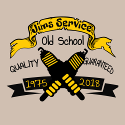 1975 Jims Service 2018 Old School Quality Guaranteed - Mechanic T-shirt Design T-Shirt Design - 525