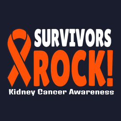 Survivors Rock! Kidney Cancer Awareness - Cancer Awareness T-shirt Design T-Shirt Design - 1214