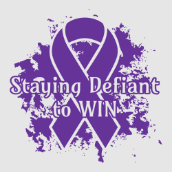 Staying Defiant To Win - Cancer Awareness T-shirt Design T-Shirt Design - 1237