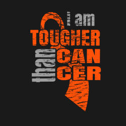 I Am Tougher Than Cancer - Cancer Awareness T-shirt Design T-Shirt Design - 1245
